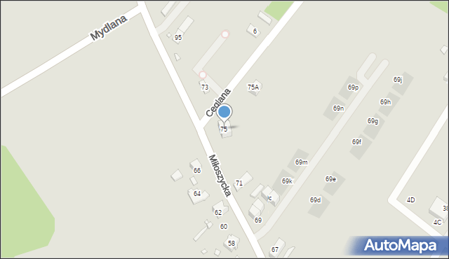 Wrocław, Miłoszycka, 75, mapa Wrocławia