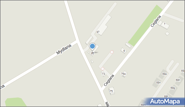 Wrocław, Miłoszycka, 95, mapa Wrocławia