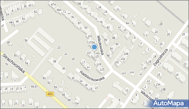 Wrocław, Mikołowska, 113, mapa Wrocławia