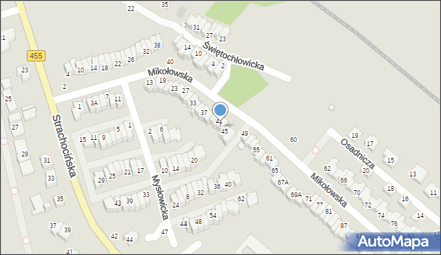 Wrocław, Mikołowska, 43, mapa Wrocławia