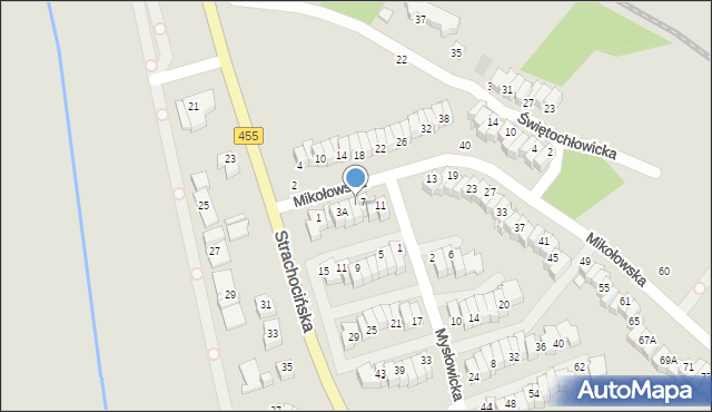 Wrocław, Mikołowska, 5A, mapa Wrocławia