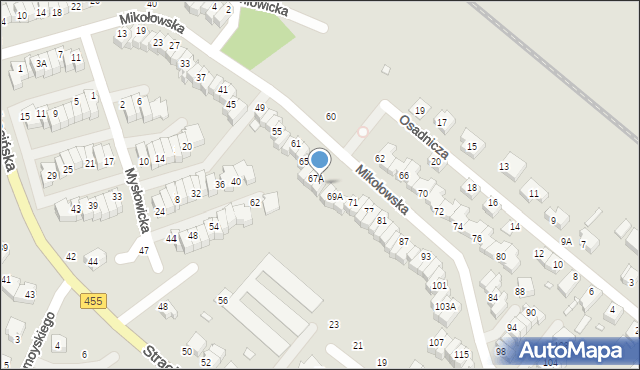 Wrocław, Mikołowska, 67B, mapa Wrocławia