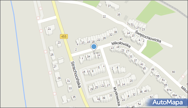 Wrocław, Mikołowska, 7, mapa Wrocławia