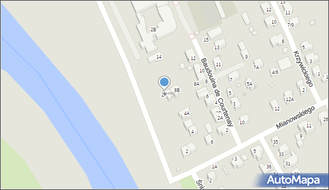 Wrocław, Mianowskiego Józefa, 2F, mapa Wrocławia