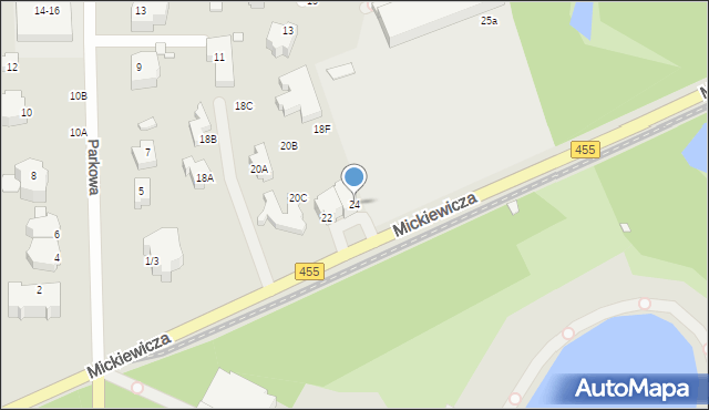 Wrocław, Mickiewicza Adama, 24, mapa Wrocławia
