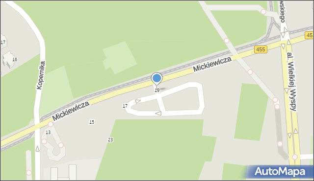 Wrocław, Mickiewicza Adama, 19, mapa Wrocławia