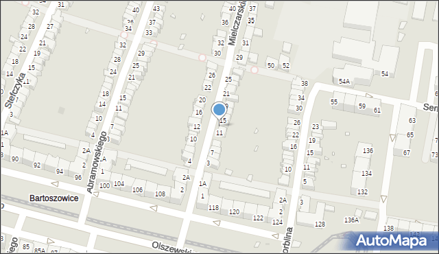 Wrocław, Mielczarskiego Romualda, 13, mapa Wrocławia