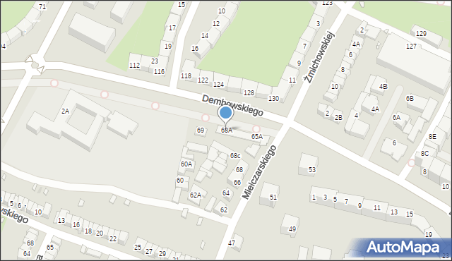 Wrocław, Mielczarskiego Romualda, 68A, mapa Wrocławia