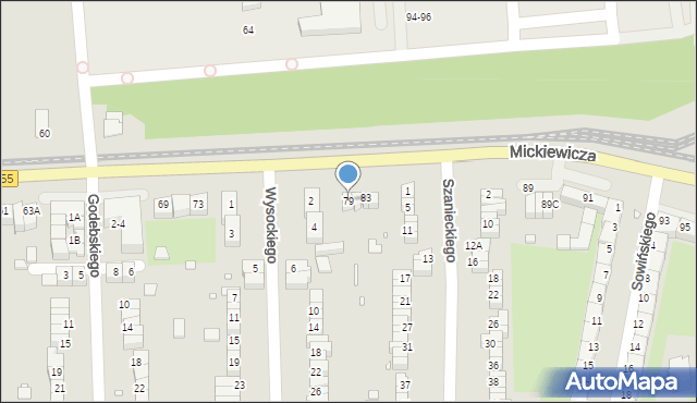 Wrocław, Mickiewicza Adama, 79, mapa Wrocławia