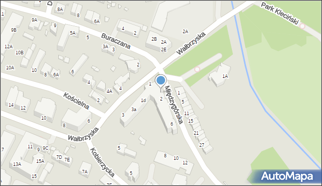 Wrocław, Międzygórska, 2a, mapa Wrocławia