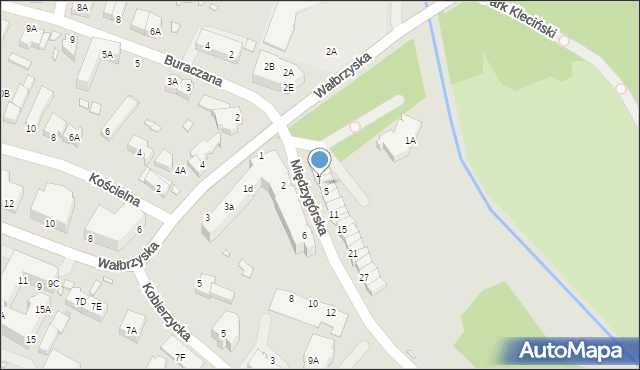 Wrocław, Międzygórska, 3, mapa Wrocławia