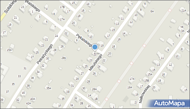 Wrocław, Mikulskiego Tadeusza, 21, mapa Wrocławia