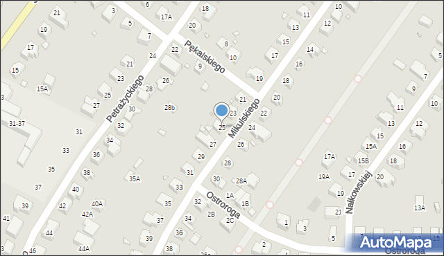Wrocław, Mikulskiego Tadeusza, 25, mapa Wrocławia
