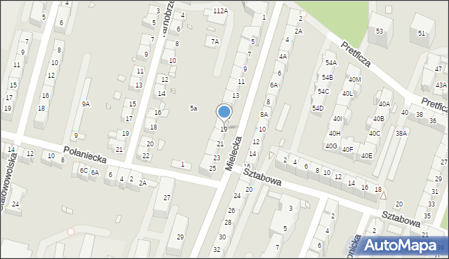 Wrocław, Mielecka, 19, mapa Wrocławia