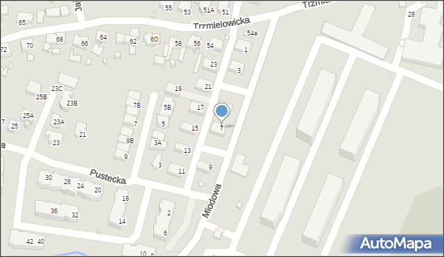 Wrocław, Miodowa, 7, mapa Wrocławia