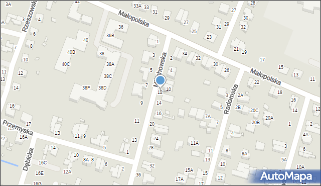 Wrocław, Miechowska, 12, mapa Wrocławia