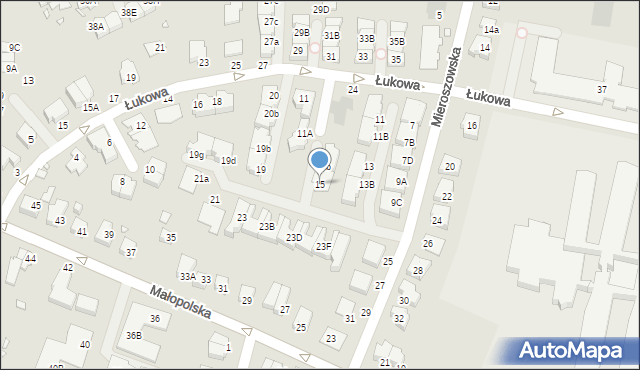 Wrocław, Mieroszowska, 15, mapa Wrocławia
