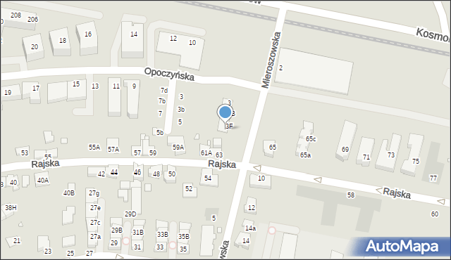 Wrocław, Mieroszowska, 3J, mapa Wrocławia