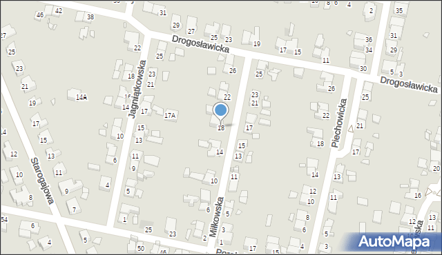 Wrocław, Miłkowska, 18, mapa Wrocławia