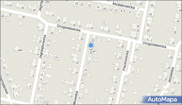 Wrocław, Miłkowska, 21, mapa Wrocławia