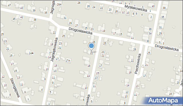 Wrocław, Miłkowska, 22, mapa Wrocławia