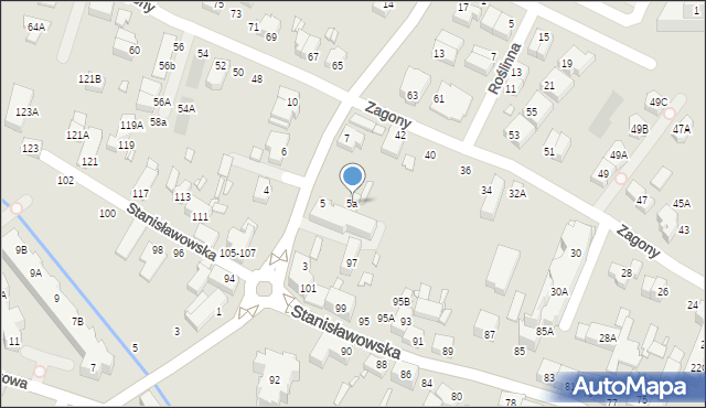 Wrocław, Mińska, 5a, mapa Wrocławia