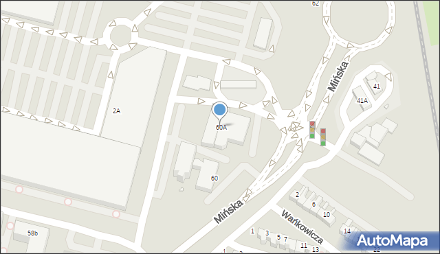 Wrocław, Mińska, 60A, mapa Wrocławia