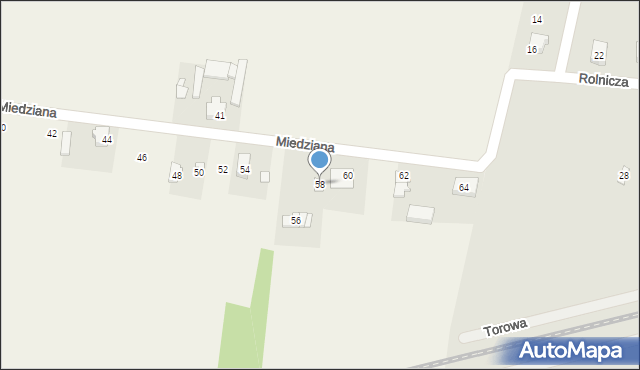 Wronowice, Miedziana, 58, mapa Wronowice