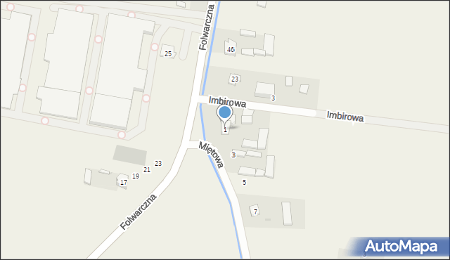 Wronowice, Miętowa, 1, mapa Wronowice