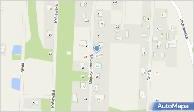 Wycinki Osowskie, Międzynarodowa, 11, mapa Wycinki Osowskie