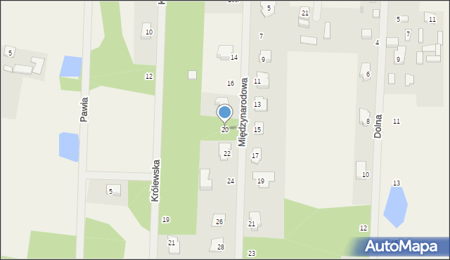 Wycinki Osowskie, Międzynarodowa, 20, mapa Wycinki Osowskie