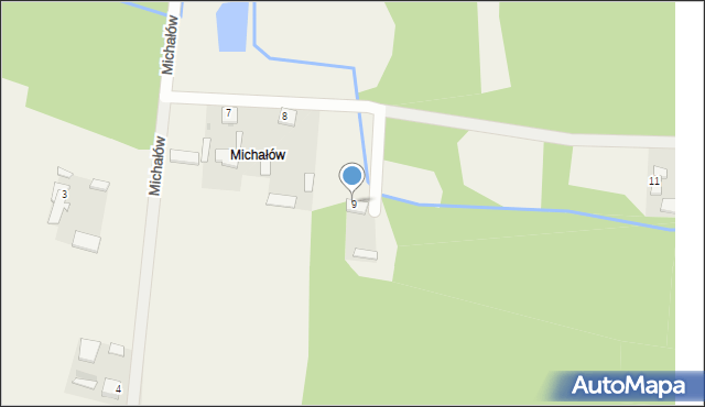 Wymysłów, Michałów, 9, mapa Wymysłów