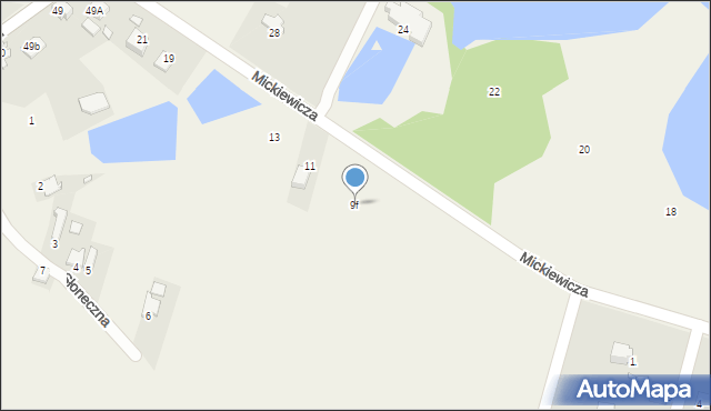 Wysoka, Mickiewicza Adama, 9f, mapa Wysoka