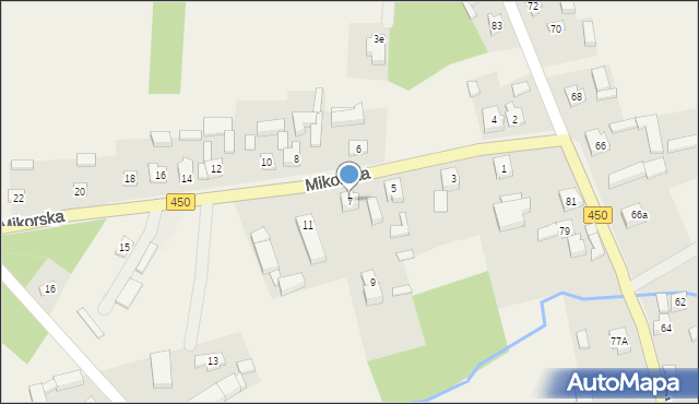 Wyszanów, Mikorska, 7, mapa Wyszanów