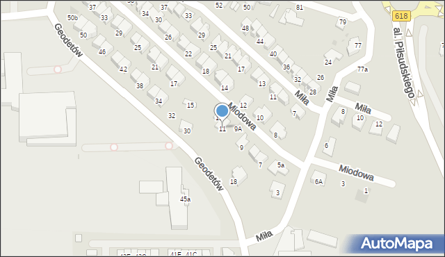 Wyszków, Miodowa, 11, mapa Wyszków