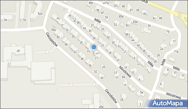 Wyszków, Miodowa, 19, mapa Wyszków