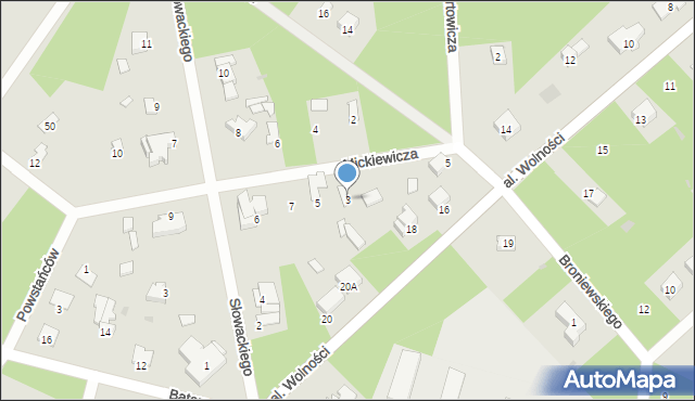 Wyszków, Mickiewicza Adama, 3, mapa Wyszków