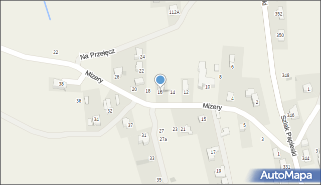 Ząb, Mizery Ludwika, ks., 16, mapa Ząb