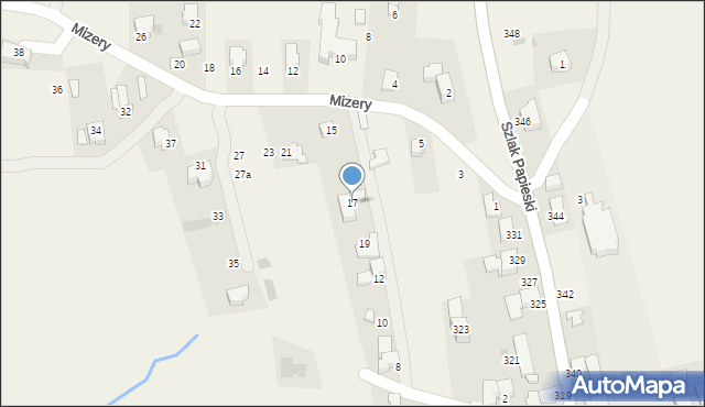 Ząb, Mizery Ludwika, ks., 17, mapa Ząb