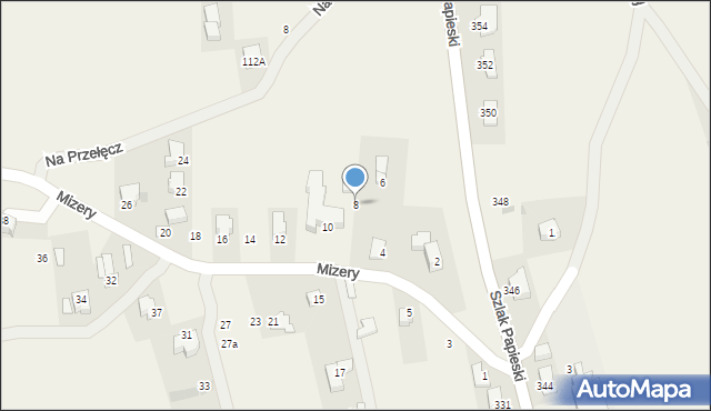 Ząb, Mizery Ludwika, ks., 8, mapa Ząb