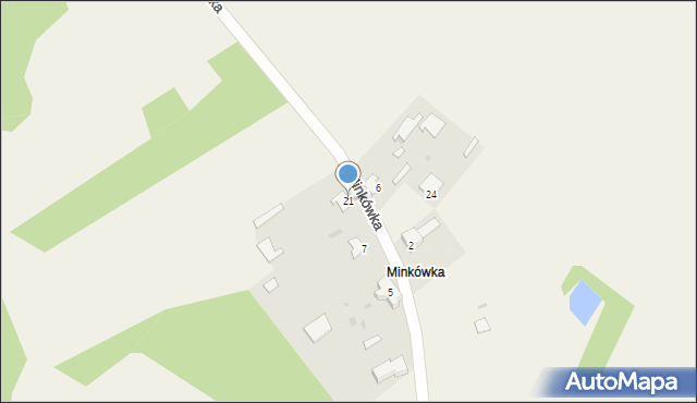 Zabłotczyzna, Minkówka, 21, mapa Zabłotczyzna