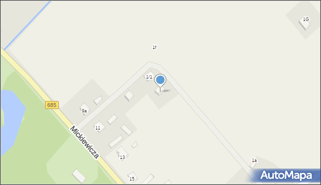 Zabłudów, Mickiewicza Adama, 11c, mapa Zabłudów