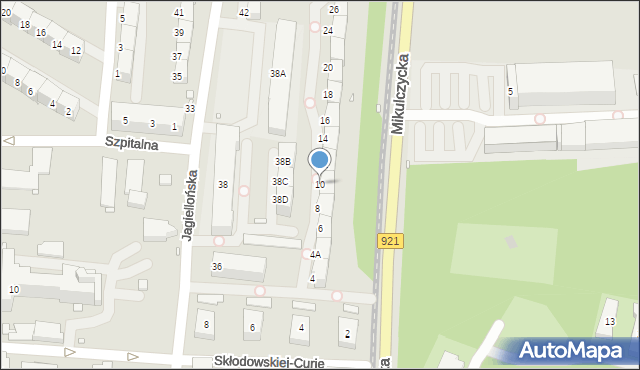 Zabrze, Mikulczycka, 10, mapa Zabrza