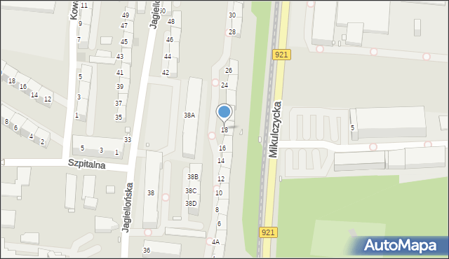 Zabrze, Mikulczycka, 18, mapa Zabrza