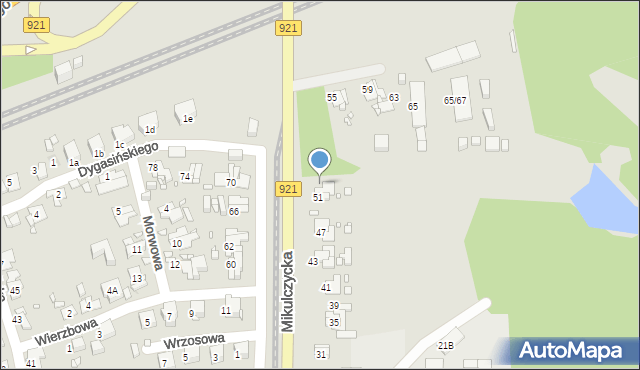 Zabrze, Mikulczycka, 53, mapa Zabrza