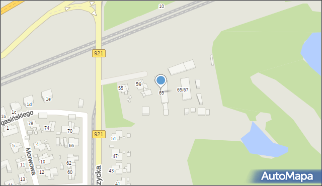 Zabrze, Mikulczycka, 65, mapa Zabrza