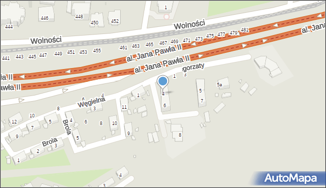 Zabrze, Mikołowska, 4, mapa Zabrza