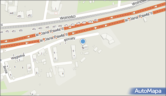 Zabrze, Mikołowska, 5a, mapa Zabrza