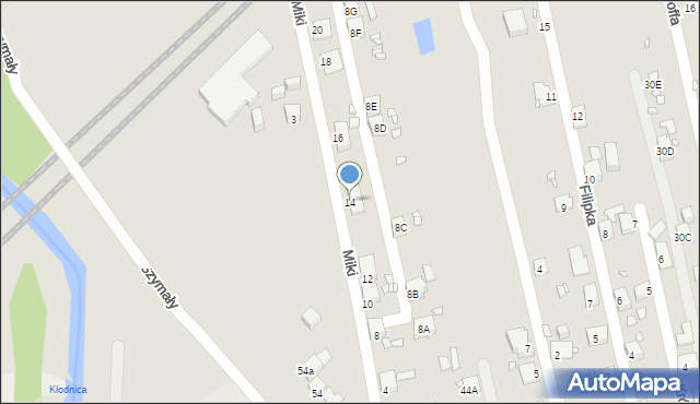 Zabrze, Miki Roberta, 14, mapa Zabrza