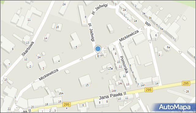 Żagań, Mickiewicza Adama, 6, mapa Żagań